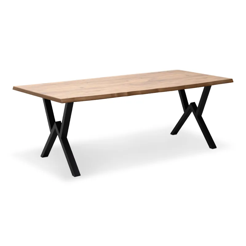 Τραπέζι Walter Megapap Mdf - μεταλλικό χρώμα ακακίας 200x100x75εκ. - Τραπέζια