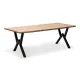 Τραπέζι Walter Megapap Mdf - μεταλλικό χρώμα ακακίας 200x100x75εκ. - Τραπέζια