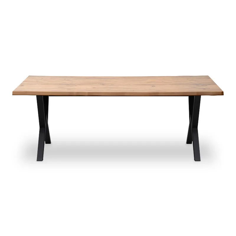 Τραπέζι Walter Megapap Mdf - μεταλλικό χρώμα ακακίας 200x100x75εκ. - Τραπέζια