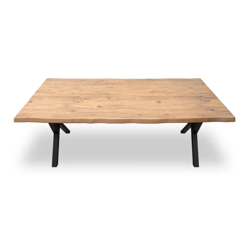 Τραπέζι Walter Megapap Mdf - μεταλλικό χρώμα ακακίας 200x100x75εκ. - Τραπέζια