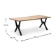 Τραπέζι Walter Megapap Mdf - μεταλλικό χρώμα ακακίας 200x100x75εκ. - Τραπέζια