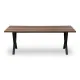 Τραπέζι Walter Megapap Mdf - μεταλλικό χρώμα καρυδί 200x100x75εκ. - Τραπέζια