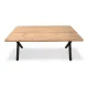 Τραπέζι Jeremy Megapap Mdf - μεταλλικό χρώμα ακακίας 140x80x75εκ. - Τραπέζια