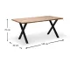 Τραπέζι Jeremy Megapap Mdf - μεταλλικό χρώμα ακακίας 140x80x75εκ. - Τραπέζια