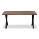 Τραπέζι Jeremy Megapap Mdf - μεταλλικό χρώμα καρυδί 140x80x75εκ. - Τραπέζια