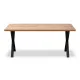 Τραπέζι Jeremy Megapap Mdf - μεταλλικό χρώμα ακακίας 160x80x75εκ. - Τραπέζια