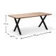 Τραπέζι Jeremy Megapap Mdf - μεταλλικό χρώμα ακακίας 160x80x75εκ. - Τραπέζια