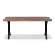 Τραπέζι Jeremy Megapap Mdf - μεταλλικό χρώμα καρυδί 160x80x75εκ. - Τραπέζια