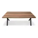 Τραπέζι Jeremy Megapap Mdf - μεταλλικό χρώμα καρυδί 160x80x75εκ. - Τραπέζια