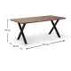 Τραπέζι Jeremy Megapap Mdf - μεταλλικό χρώμα καρυδί 160x80x75εκ. - Τραπέζια