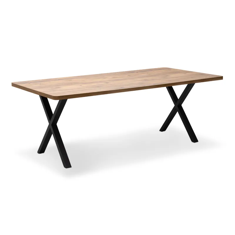 Τραπέζι Jeremy Megapap Mdf - μεταλλικό χρώμα ακακίας 200x100x75εκ. - Τραπέζια