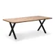 Τραπέζι Jeremy Megapap Mdf - μεταλλικό χρώμα ακακίας 200x100x75εκ. - Τραπέζια