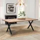 Τραπέζι Jeremy Megapap Mdf - μεταλλικό χρώμα ακακίας 200x100x75εκ. - Τραπέζια