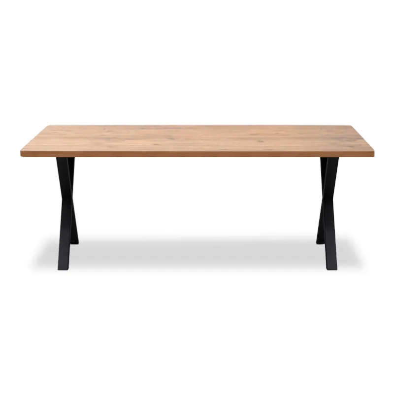 Τραπέζι Jeremy Megapap Mdf - μεταλλικό χρώμα ακακίας 200x100x75εκ. - Τραπέζια
