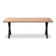 Τραπέζι Jeremy Megapap Mdf - μεταλλικό χρώμα ακακίας 200x100x75εκ. - Τραπέζια
