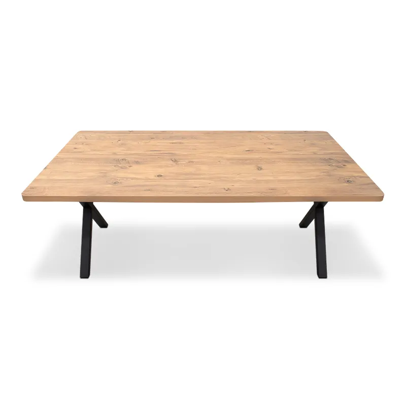 Τραπέζι Jeremy Megapap Mdf - μεταλλικό χρώμα ακακίας 200x100x75εκ. - Τραπέζια