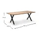 Τραπέζι Jeremy Megapap Mdf - μεταλλικό χρώμα ακακίας 200x100x75εκ. - Τραπέζια