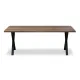Τραπέζι Jeremy Megapap Mdf - μεταλλικό χρώμα καρυδί 200x100x75εκ. - Τραπέζια