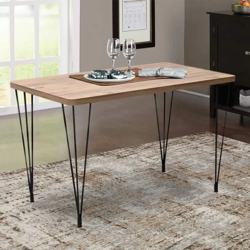 Τραπέζι Roger Megapap Mdf - μεταλλικό χρώμα ακακίας 120x70x75εκ. - Τραπέζια