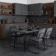 Τραπέζι Levico Megapap Mdf - μεταλλικό χρώμα σκούρο γκρι σκυροδέματος 120x70x75εκ.