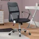 Καρέκλα γραφείου Franco Megapap με ύφασμα Mesh χρώμα μαύρο 59x57x95/105εκ. - Καρέκλες γραφείου