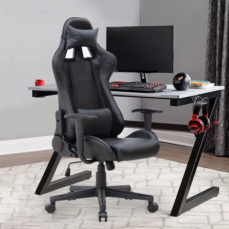 Καρέκλα γραφείου Gaming Alonso Megapap από τεχνόδερμα χρώμα μαύρο 67x70x125/135 εκ. - Καρέκλες γραφείου