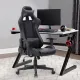 Καρέκλα γραφείου Gaming Alonso Megapap από τεχνόδερμα χρώμα μαύρο 67x70x125/135 εκ. - Καρέκλες γραφείου