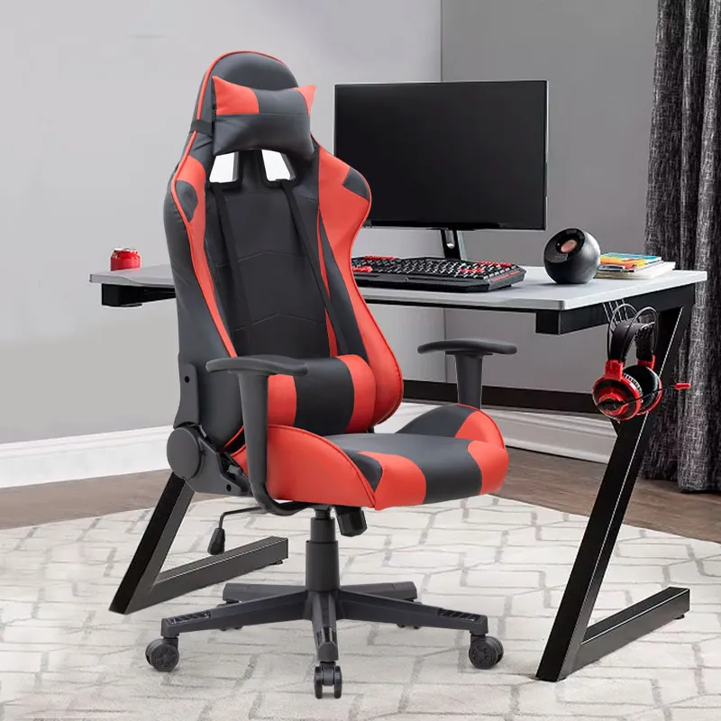 Καρέκλα γραφείου Gaming Alonso Megapap από τεχνόδερμα χρώμα κόκκινο - μαύρο 67x70x125/135 εκ. - Καρέκλες γραφείου