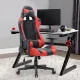 Καρέκλα γραφείου Gaming Alonso Megapap από τεχνόδερμα χρώμα κόκκινο - μαύρο 67x70x125/135 εκ. - Καρέκλες γραφείου