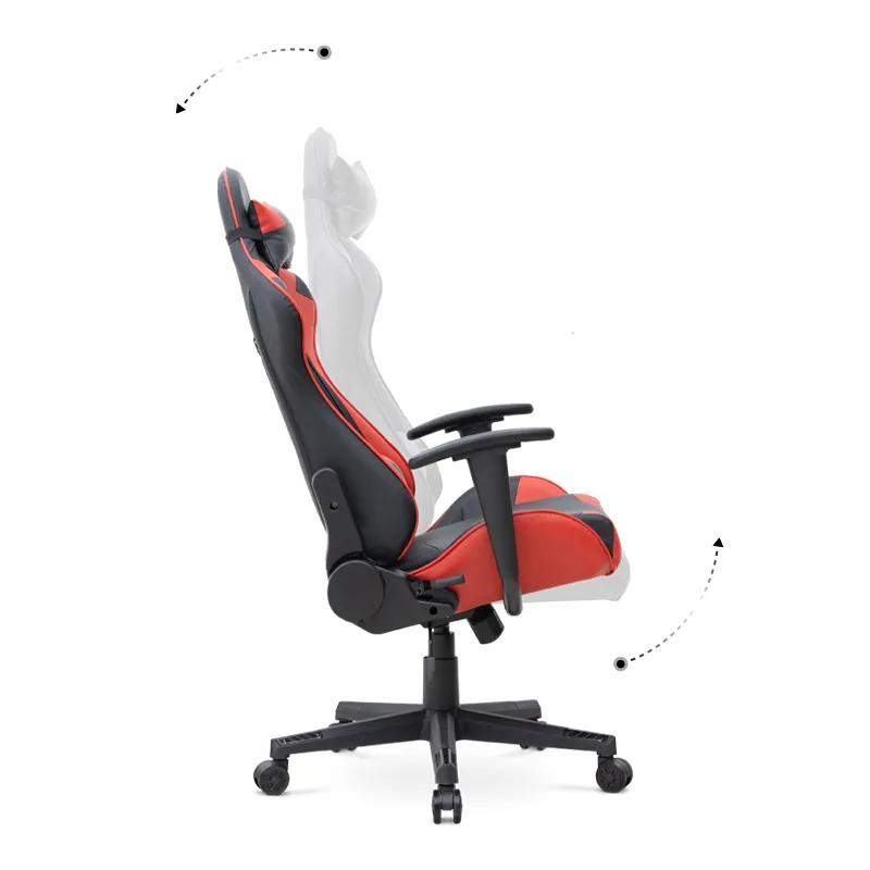 Καρέκλα γραφείου Gaming Alonso Megapap από τεχνόδερμα χρώμα κόκκινο - μαύρο 67x70x125/135 εκ. - Καρέκλες γραφείου
