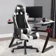 Καρέκλα γραφείου Gaming Alonso Megapap από τεχνόδερμα χρώμα λευκό - μαύρο 67x70x125/135 εκ. - Καρέκλες γραφείου