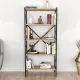Βιβλιοθήκη Jocasta Megapap μεταλλική - μελαμίνης χρώμα pine oak 66x34x160εκ. - Βιβλιοθήκες γραφείου