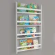 Επιτοίχια βιβλιοθήκη - ραφιέρα Montessori Megapap από μελαμίνη χρώμα λευκό 70x10x120εκ. - Βιβλιοθήκες