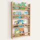 Επιτοίχια βιβλιοθήκη - ραφιέρα Montessori Megapap από μελαμίνη χρώμα pine oak 70x10x120εκ. - Βιβλιοθήκες
