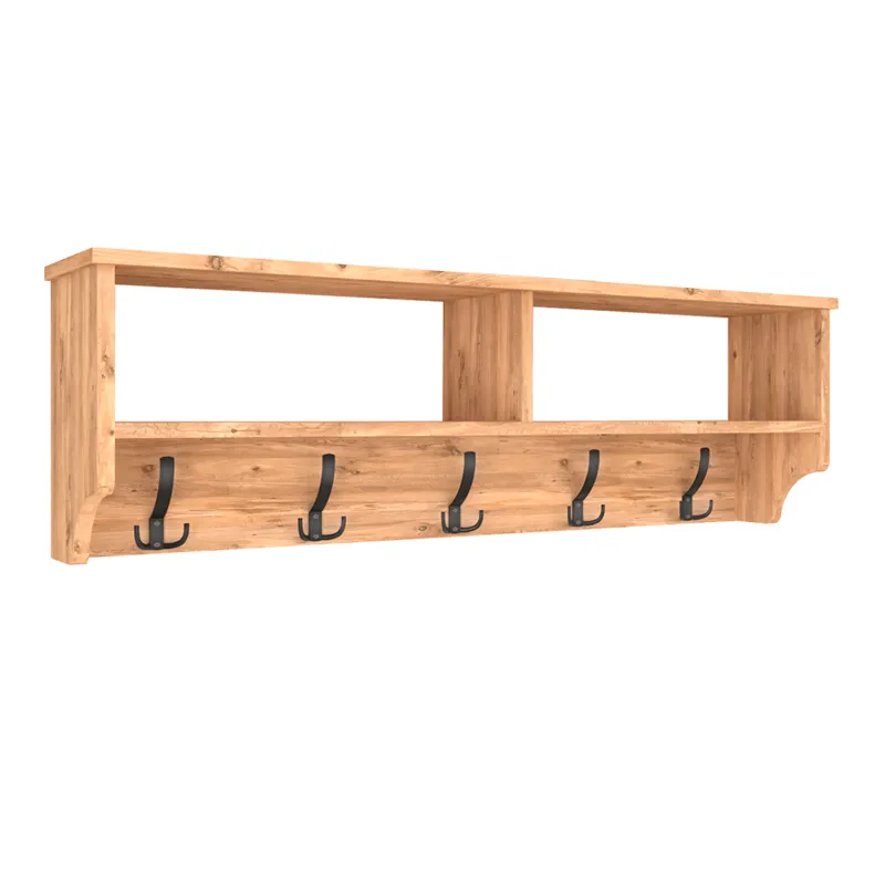 Κρεμάστρα τοίχου Ottila Megapap από μελαμίνη χρώμα pine oak 120x22x37εκ. - Καλόγεροι - Κρεμάστρες τοίχου