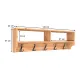 Κρεμάστρα τοίχου Ottila Megapap από μελαμίνη χρώμα pine oak 120x22x37εκ. - Καλόγεροι - Κρεμάστρες τοίχου