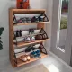 Παπουτσοθήκη μελαμίνης Nave Megapap 18 ζευγών χρώμα pine oak 73,6x24x110εκ. - Παπουτσοθήκες