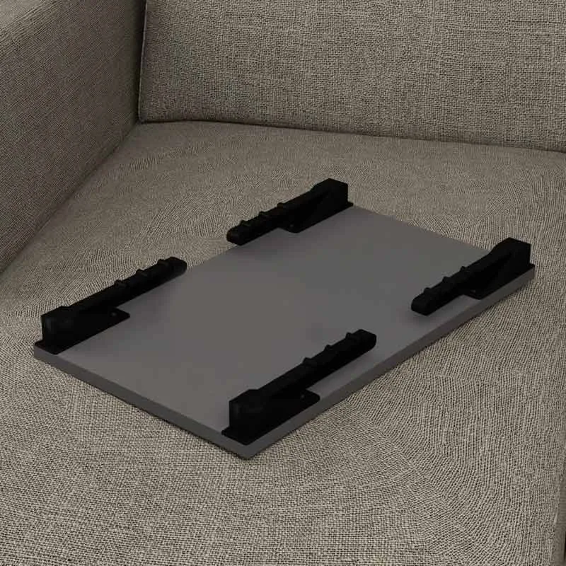 Τραπεζάκι laptop Sidon Megapap από μελαμίνη χρώμα ανθρακί 60x35,5x23,5εκ. - Τραπεζάκια βοηθητικά