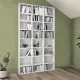 Βιβλιοθήκη μελαμίνης Fyodor Megapap χρώμα λευκό 102x16x178εκ. - Βιβλιοθήκες