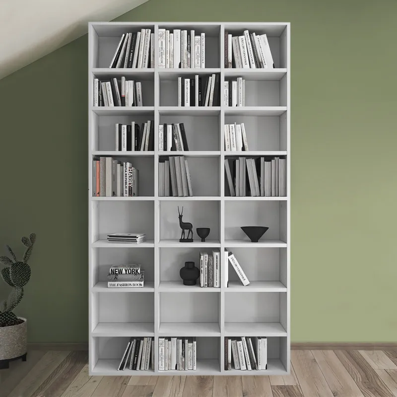 Βιβλιοθήκη μελαμίνης Fyodor Megapap χρώμα λευκό 102x16x178εκ. - Βιβλιοθήκες