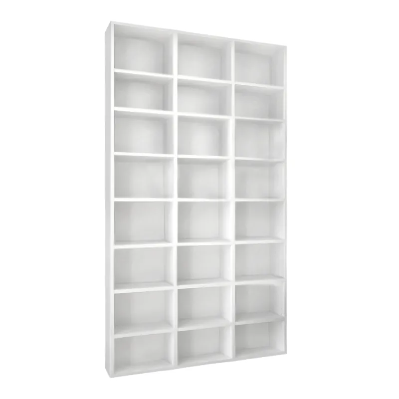 Βιβλιοθήκη μελαμίνης Fyodor Megapap χρώμα λευκό 102x16x178εκ. - Βιβλιοθήκες