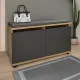 Παπουτσοθήκη μελαμίνης Twain Megapap 8 ζευγών χρώμα sapphire oak - ανθρακί 80x35x42εκ. - Παπουτσοθήκες