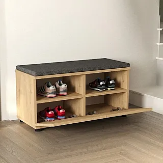 Παπουτσοθήκη Twain Megapap 8 ζευγών χρώμα sapphire oak 80x35x42εκ.