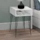 Κομοδίνο μελαμίνης Scott Megapap χρώμα λευκό 40x30x60εκ. - Κομοδίνα