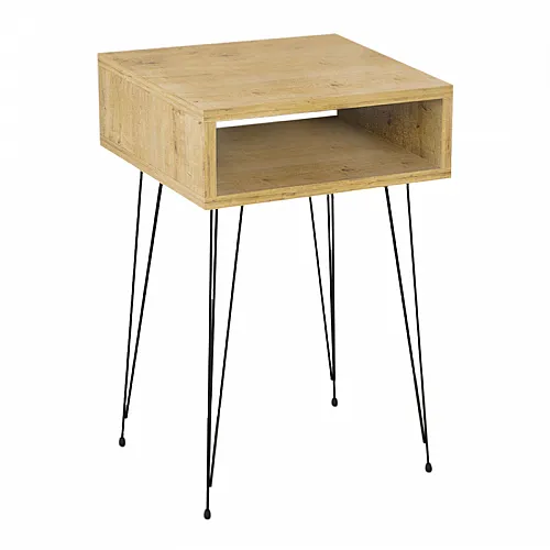 Κομοδίνο μελαμίνης Scott Megapap χρώμα sapphire oak 40x30x60εκ.