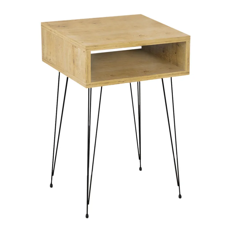 Κομοδίνο μελαμίνης Scott Megapap χρώμα sapphire oak 40x30x60εκ. - Κομοδίνα