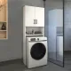 Έπιπλο πλυντηρίου Holton Megapap από μελαμίνη χρώμα λευκό 65,5x30x180εκ. - Έπιπλα μπάνιου