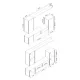 Σύνθεση τηλεόρασης Rodos Megapap χρώμα λευκό 210,2x36x90,4εκ.