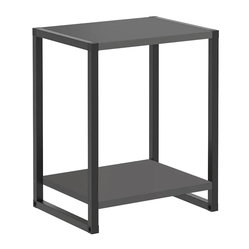 Κομοδίνο Gina Megapap χρώμα ανθρακί - μαύρο 39x30x48εκ.