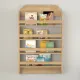 Επιτοίχια βιβλιοθήκη - ραφιέρα Montessori Megapap χρώμα sapphire oak 80x15x132εκ.